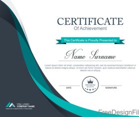 Company certificate abstract template vectors 06