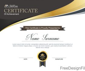 Company certificate abstract template vectors 04 free download