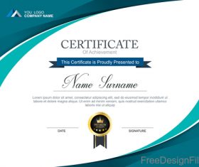 Company certificate abstract template vectors 04 free download