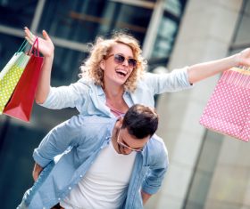 Couple to stroll around the streets Stock Photo 13