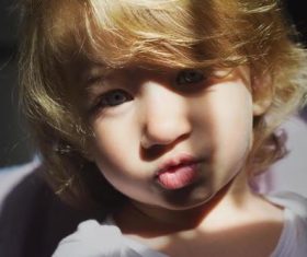 Cute blond little girl Stock Photo 02