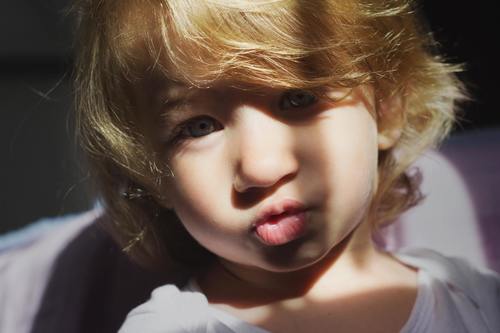 Cute blond little girl Stock Photo 02