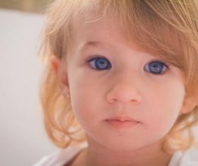 Cute blond little girl Stock Photo 03