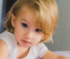 Cute blond little girl Stock Photo 04