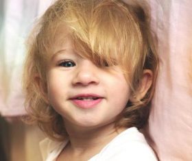 Cute blond little girl Stock Photo 06