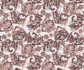 Decor retro floral pattern vector material 03