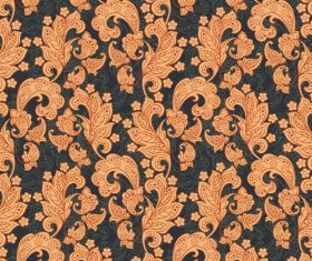 Decor retro floral pattern vector material 04