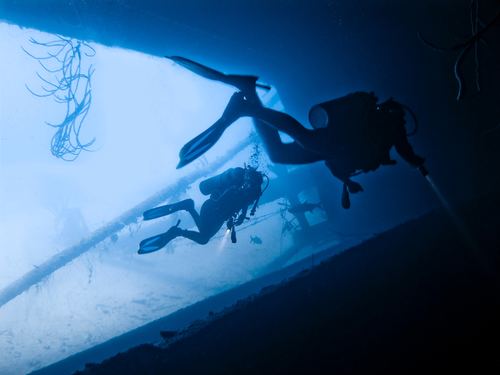 Deep sea diving Stock Photo 02