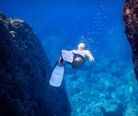 Deep sea diving Stock Photo 03