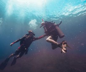Deep sea diving Stock Photo 04