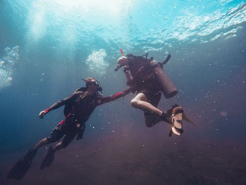 Deep sea diving Stock Photo 04