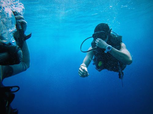 Deep sea diving Stock Photo 10