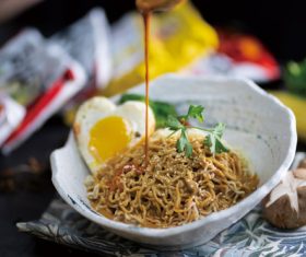 Delicious and delicious instant noodles Stock Photo 03