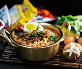 Delicious and delicious instant noodles Stock Photo 05