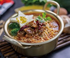 Delicious and delicious instant noodles Stock Photo 06