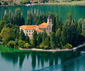 Different styles of monastery Stock Photo 01