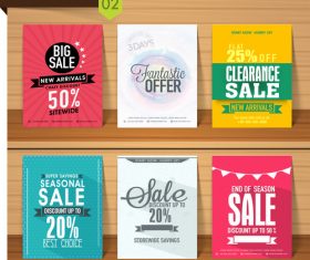 Discount with sale poster and flyer vector 01