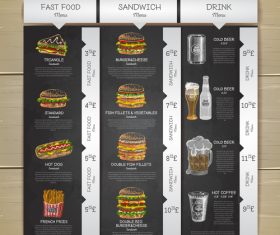 Restaurant menu price list creative vector 04 free download