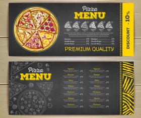 Fast food sketch menu template vector 05