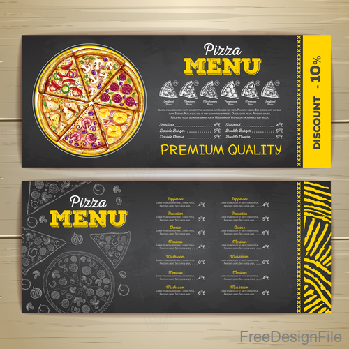 Fast food sketch menu template vector 05