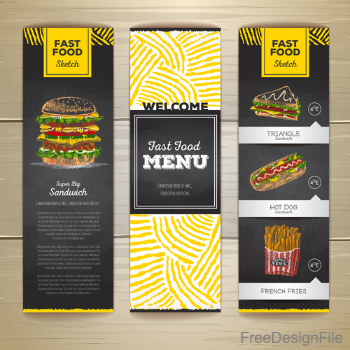 Fast food sketch menu icons burgers pizza and sandwiches Stock Vector  Vector And Low Budget Royalty Free Image Pic ESY057026133  agefotostock