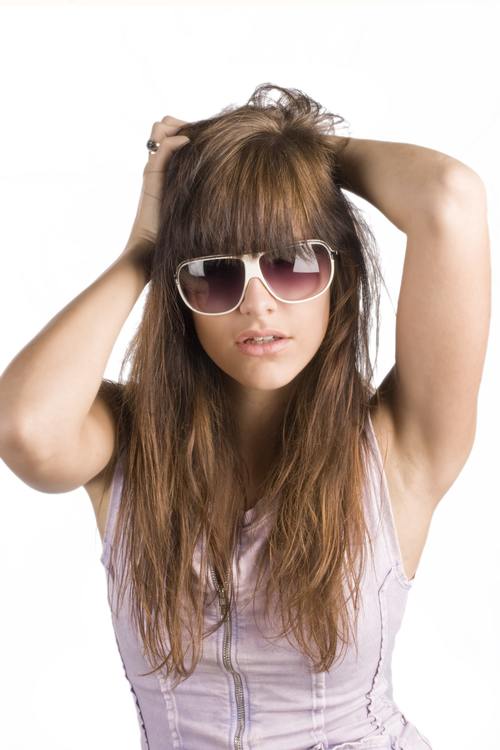 Female wearing sunglasses Stock Photo 04