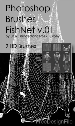Fishnet HD Photoshop brushes