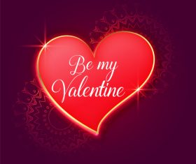 Floral valentines day background purple vector