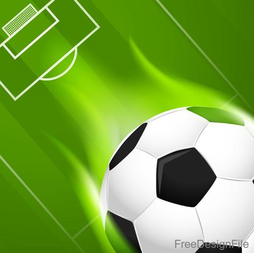 Football field with soccer background vector