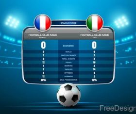 Football match scoreboard template vectors 01