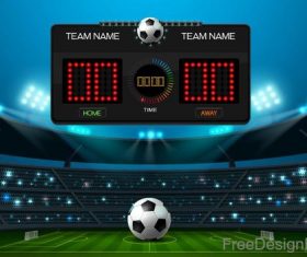 Football match scoreboard template vectors 02