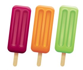 Fruit ice cream illustration vector