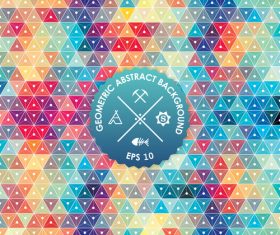 Geometric abstract background design vector 01