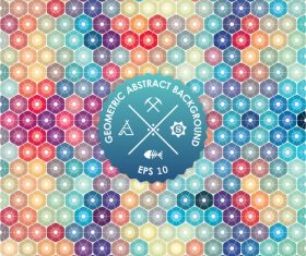Geometric abstract background design vector 02