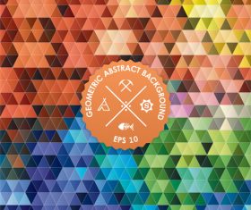 Geometric abstract background design vector 04