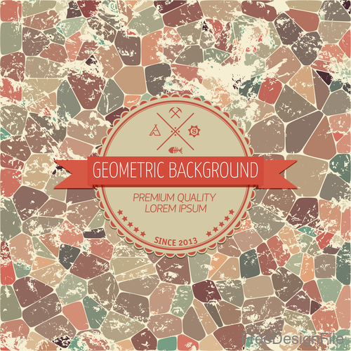 Geometric grunge background design vector 01