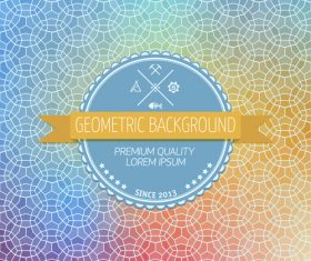 Geometric with colorful background design vector 02