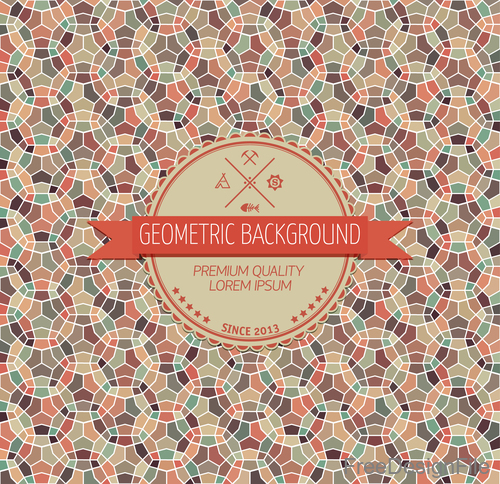 Geometric with colorful background design vector 03