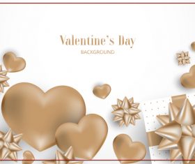 Gray valentines day decor with white background vector