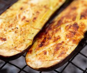 Grilled eggplant Stock Photo