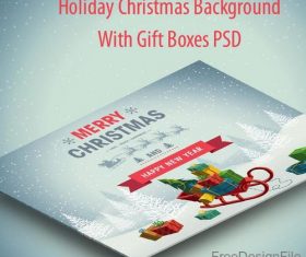 Holiday Christmas Winter with Snow PSD background