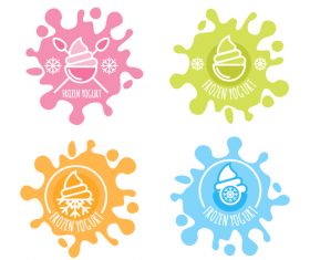 Ice cream labels illustration vectors