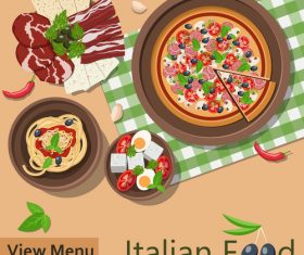 Menu Italian food vector free download