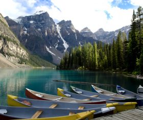 Lake nature landscape mountain forest Stock Photo 08