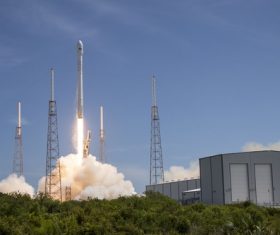 Launched rocket Stock Photo 01