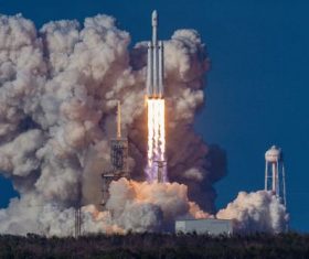 Launched rocket Stock Photo 02