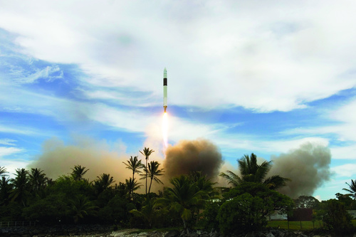 Launched rocket Stock Photo 03