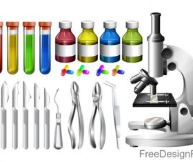 Microscope design vector set 05