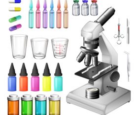 Microscope design vector set 06