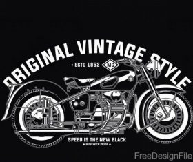 Motorcycle emblem design vintage vectors 03